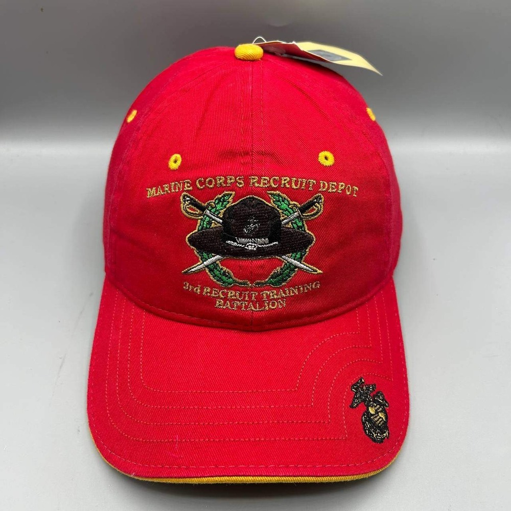 Marine Corps Rrecruit Depot Hat Men Red The Game Strap Back Cap Cotton New